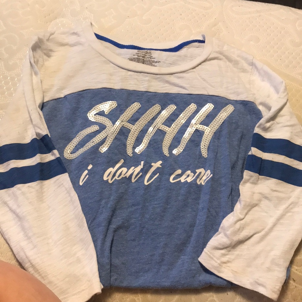 Blue and white nightgown